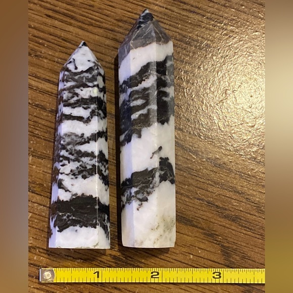 2 small Zebra Jasper Towers - Picture 3 of 14